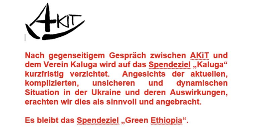 Ergänzung Spendenziel