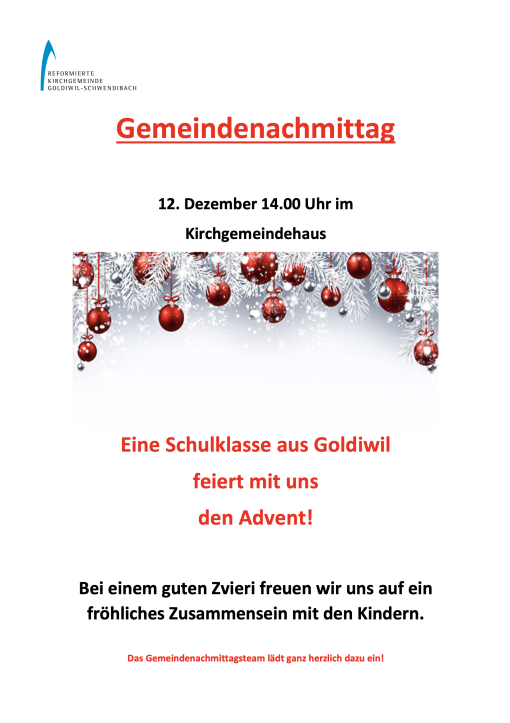 Gemeindenachmittag Dezember 23