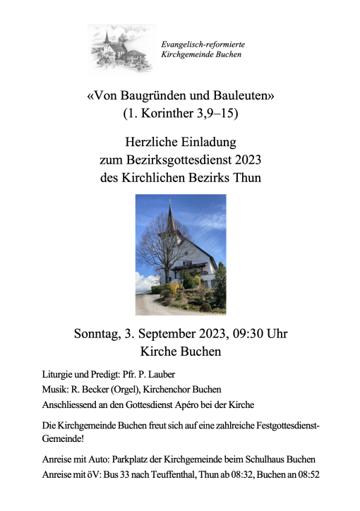 Flyer Bezirksgottesdienst
