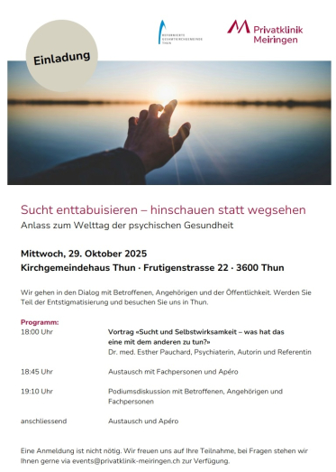Flyer Sucht enttabuisieren