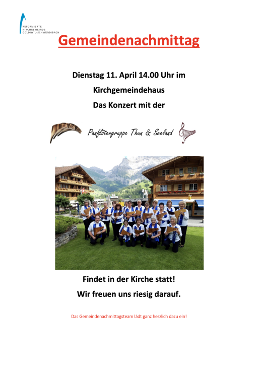 Gemeindenachmittag April
